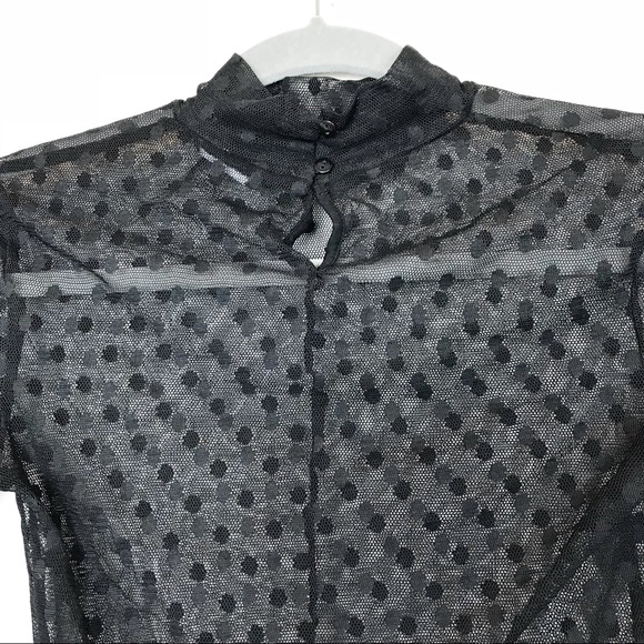 Zara collection sheer polka dot blouse - Picture 2 of 2
